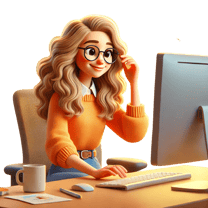 personnages-femme-ordinateur-bureau