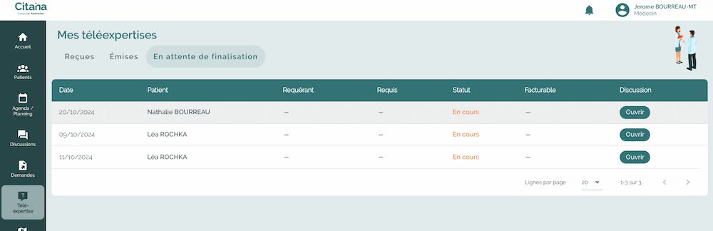 ecran-CITANA-TLE-tableau-de-bord-Tele-expertise-en-cours